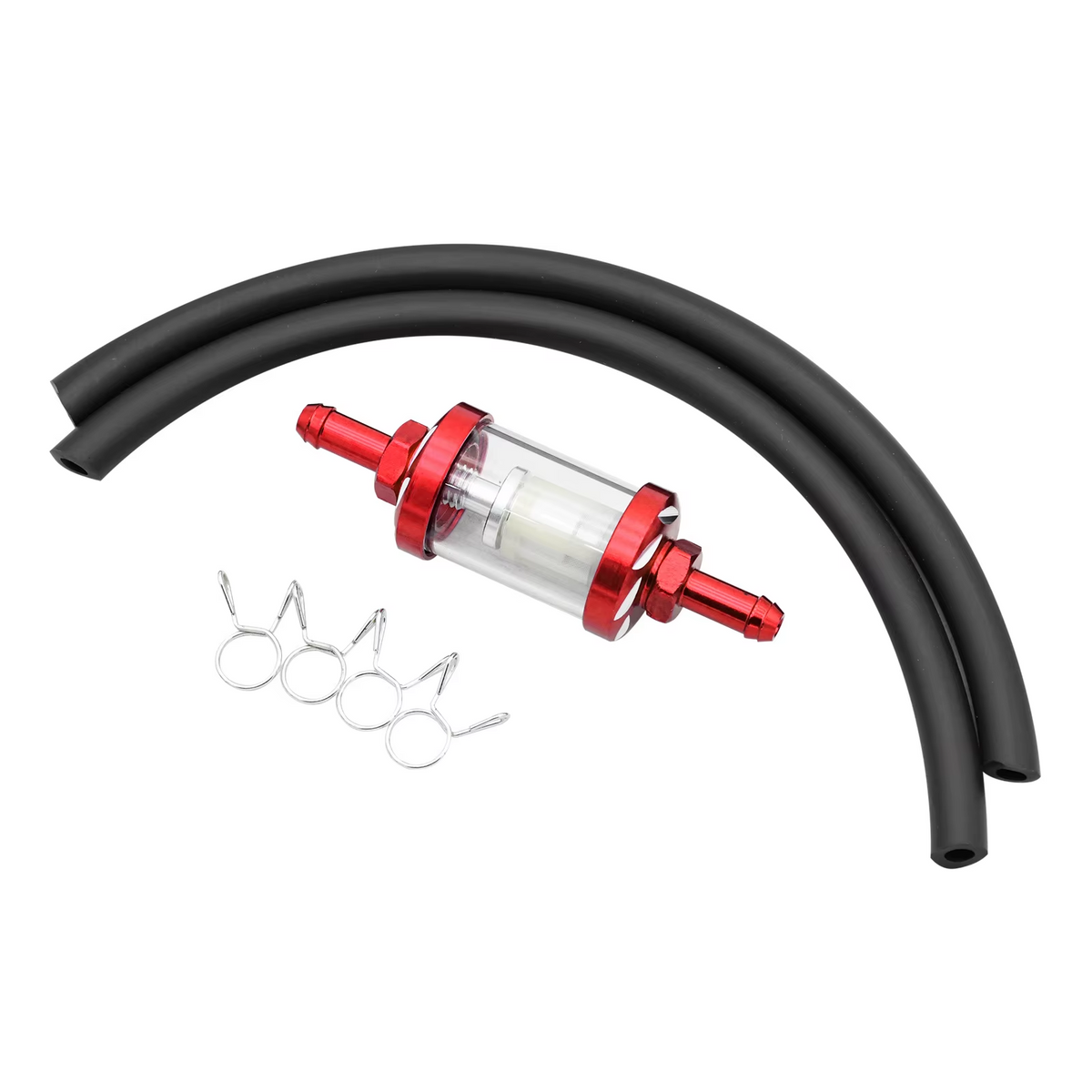 Motorcycle 8mm CNC Fuel Filter Glass Hose Kit ATV Dirt Bike Universal