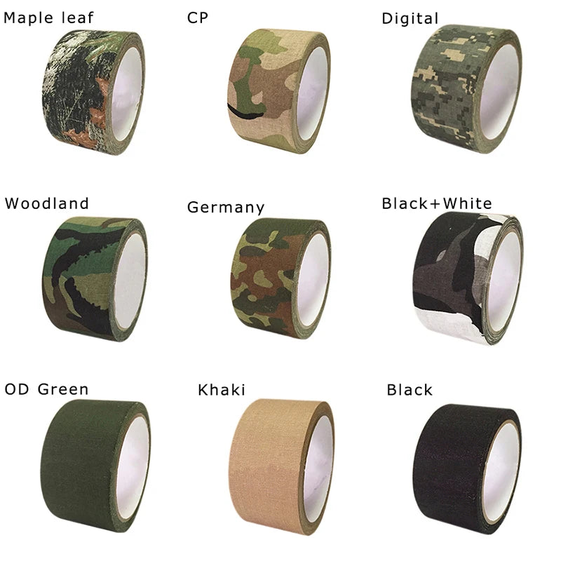 5M Self Adhesive Camo Tape Wrap Stealth Bandage for Hunting Camping Airsoft
