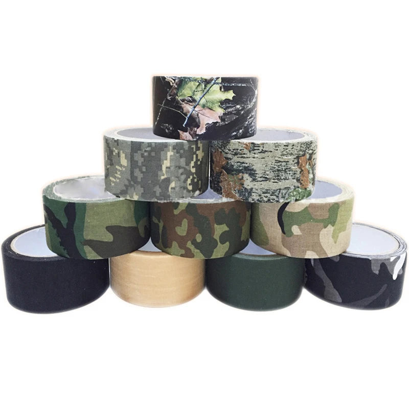 5M Self Adhesive Camo Tape Wrap Stealth Bandage for Hunting Camping Airsoft