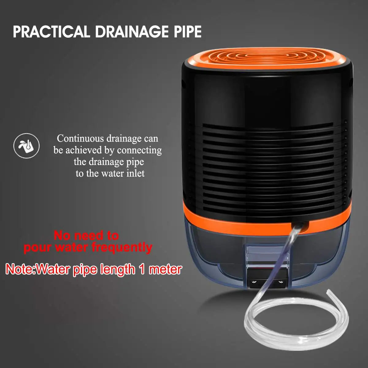 Dehumidifier Portable 800ML 25W Low Noise Dryer Anti-Mildew Purifier UK PLUG