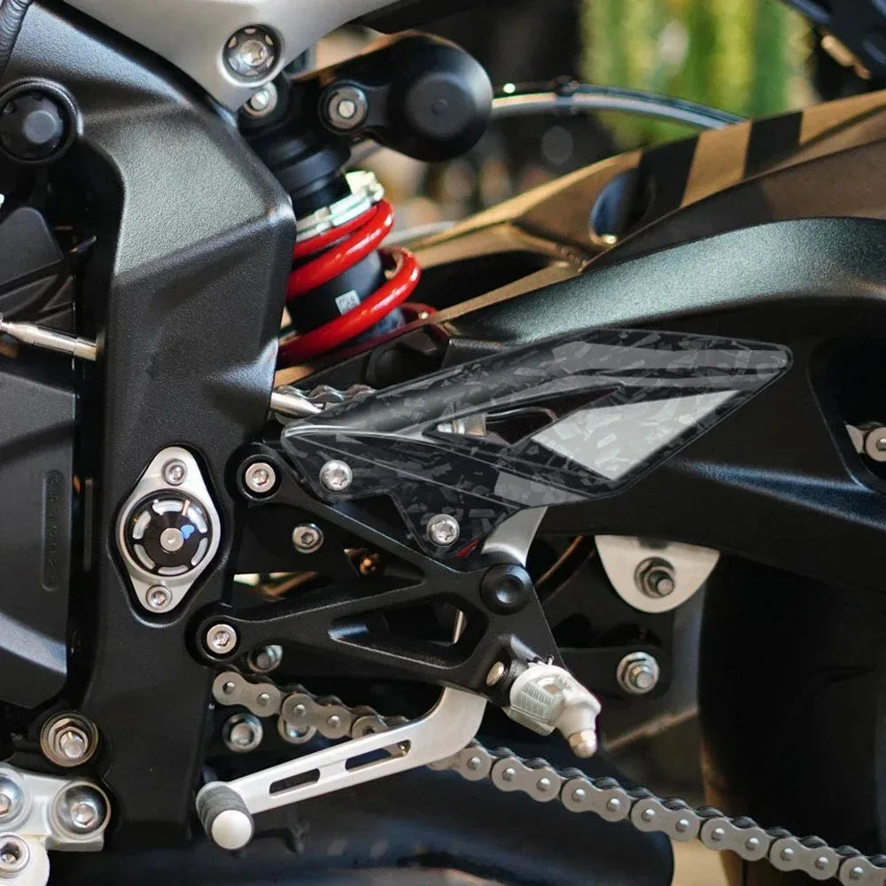 Heel Guard Plates Carbon Triumph Street Triple 660 765 R RS 2016-2024