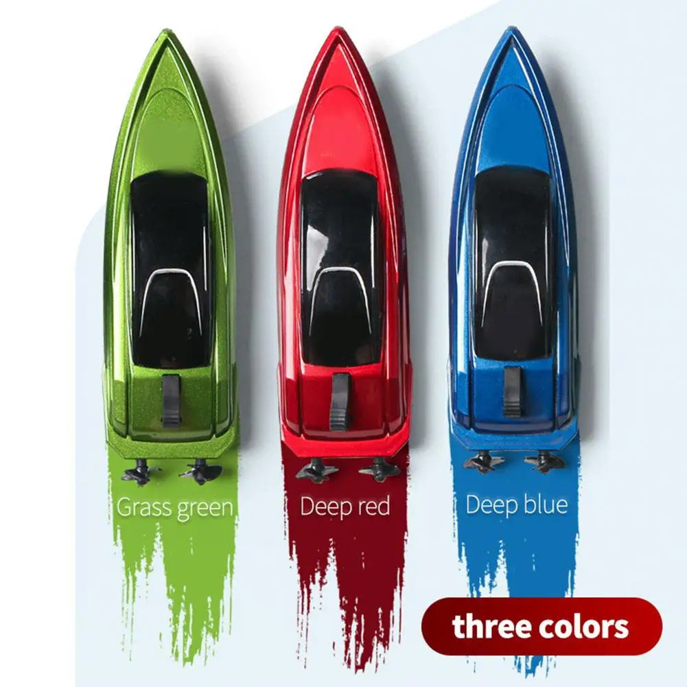 2.4G Mini RC Boat - Waterproof, Dual Motors, 3.7V 100mAh, 12 Min Use, Bath Pool
