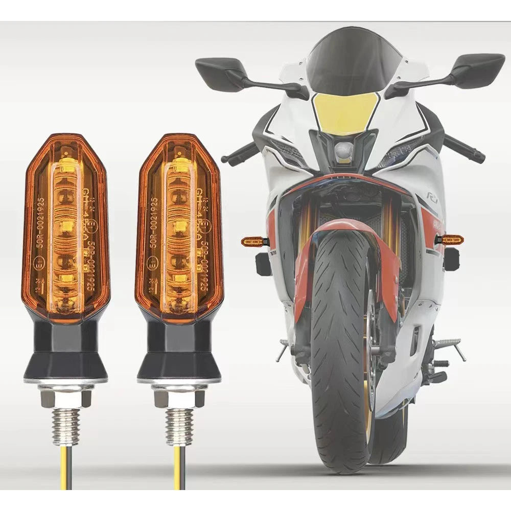 2/4PCS 12V LED Mini Bullet Turn Signal Brake DRL Lights for Honda Suzuki