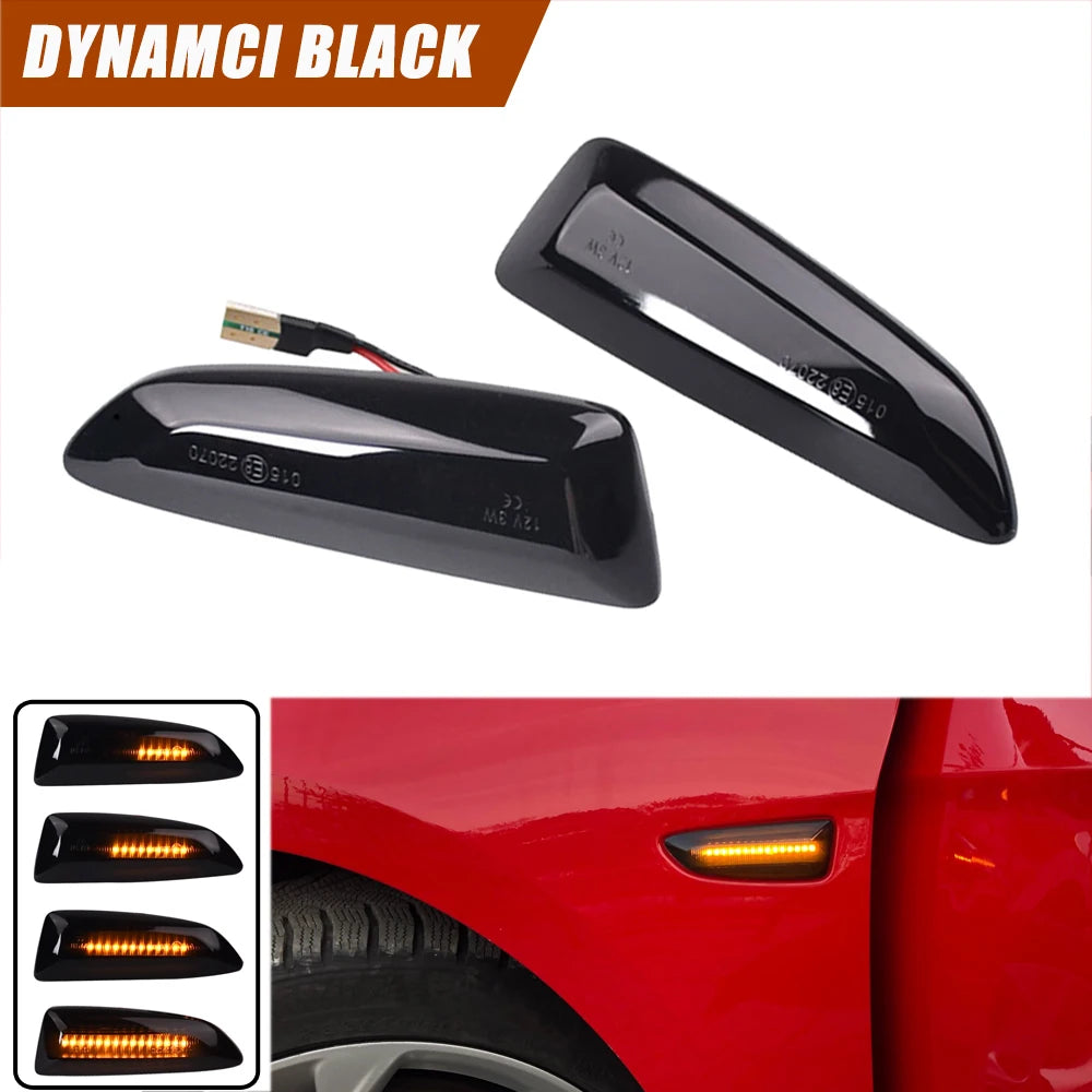 Dynamic LED Side Marker Turn Signal Lights for Vauxhall/Opel Astra J K Zafira C
