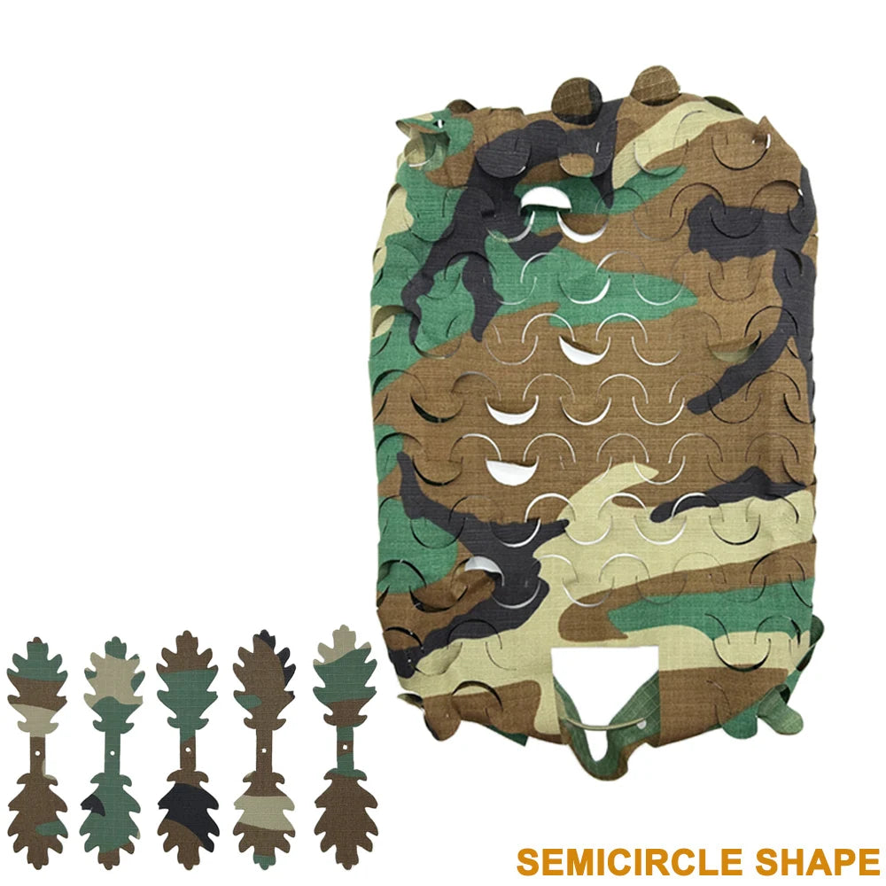 3D Camo Airsoft Helmet Cover – Laser Cut Leaf Shape or Mesh, Paintball Tactical