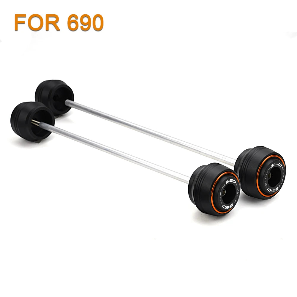 KTM 690 790 890 1290 Duke ADV F&R Axle Sliders Protectors 2017–2025