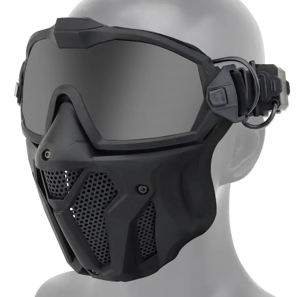 Airsoft Paintball Full Face Mask Protection Anti-Fog with Fan built-in, Cosplay