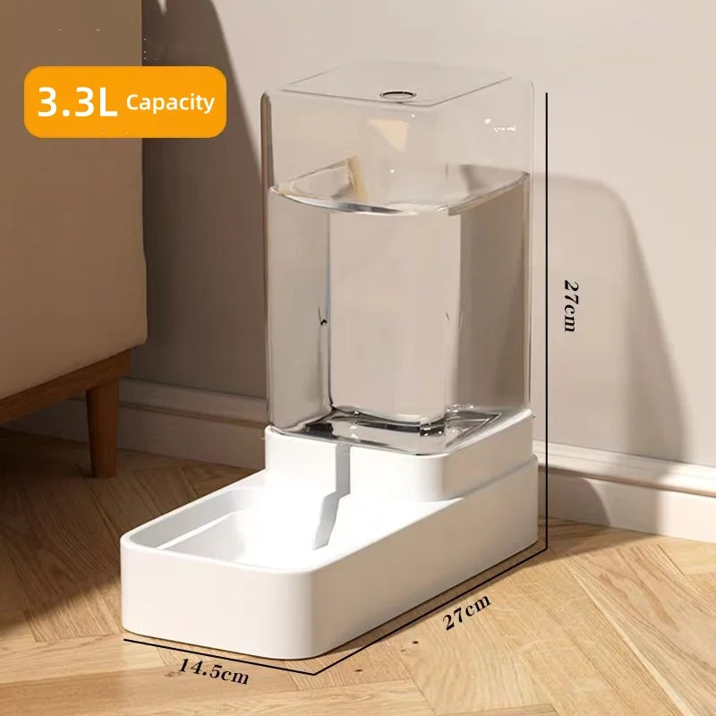 Automatic Cat & Dog Feeder Water Dispenser Gravity Pet Food Storage 3.3L / 3.8L