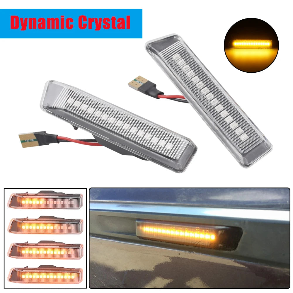 Dynamic LED Fender Turn Signal Light for BMW X5 E53 E36 M3 2000-2005 Side Lamp
