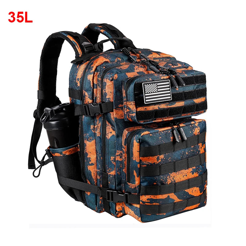 25L 35L 45L Backpack Tactical Gym Fitness Sports Travel Daypack Bag Molle