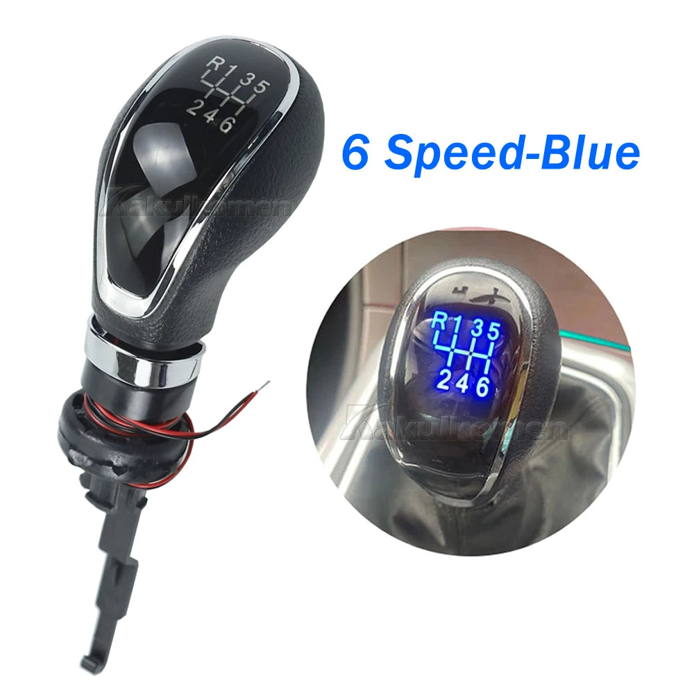 BLUE LED Car Gear Shift Knob 5/6-Speed Manual - Vauxhall Astra Excelle Insignia
