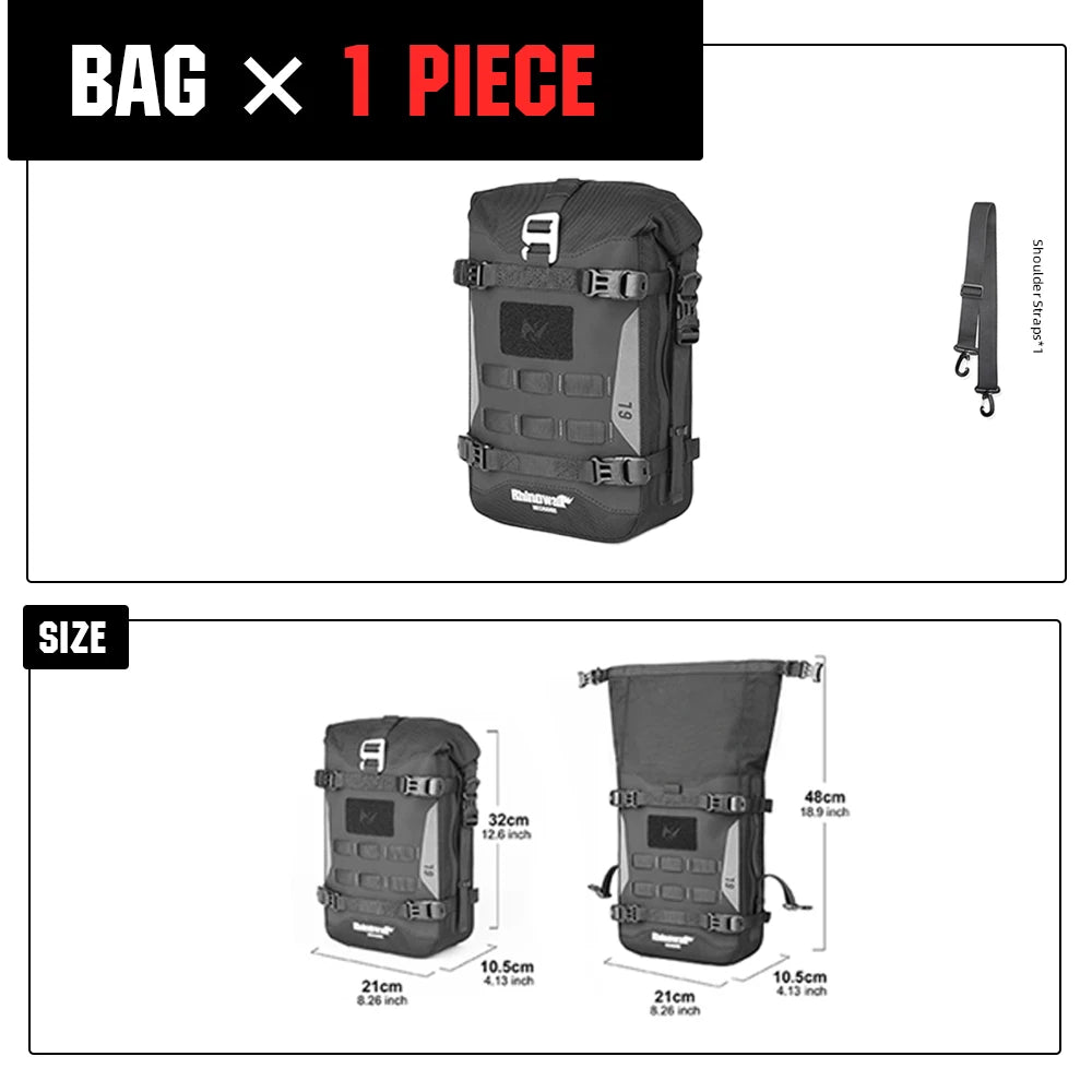 Rhinowalk Motorcycle Crash Bar Bag 6L Waterproof Bumper Pannier Pack