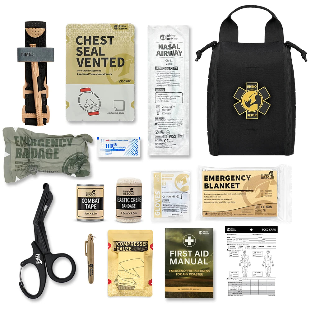 Rhino Rescue 002M First Aid Kit IFAK Molle Pouch Tactical Survival Gear