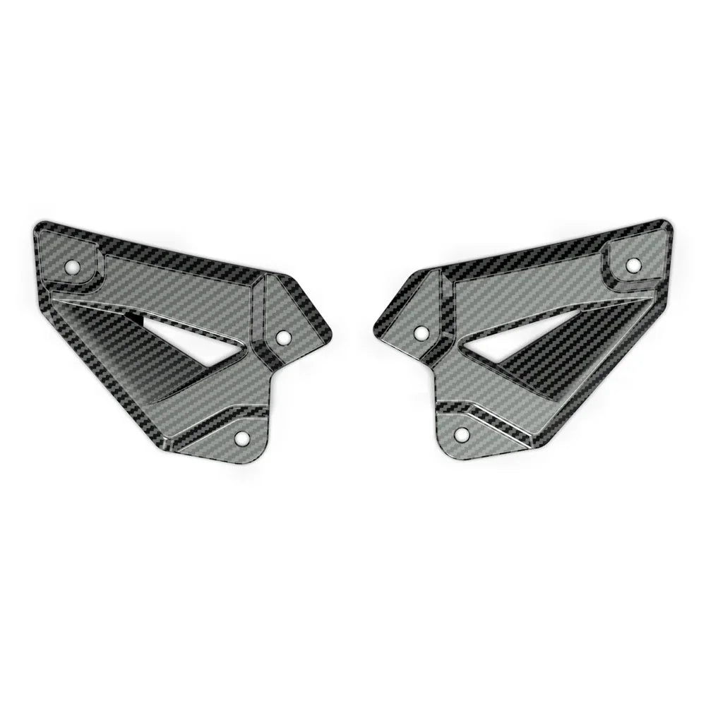 Carbon Look Heel Guard Plates For Kawasaki Z900 SE 2017-2024 Foot Pedal Covers