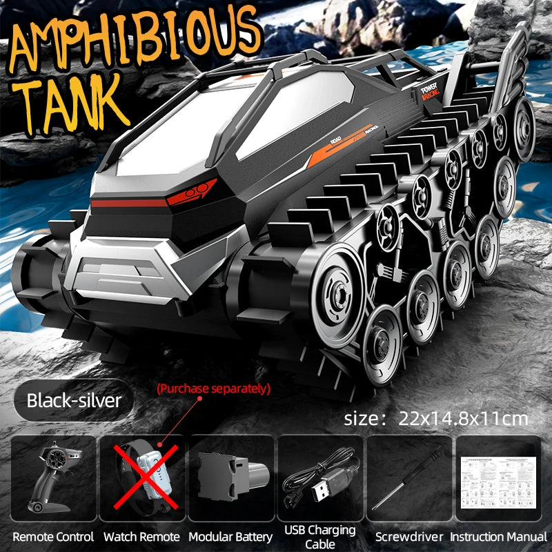 JJRC Q183 4WD Amphibious Tracked RC Car 2.4G Waterproof Off-Road Truck 1:24