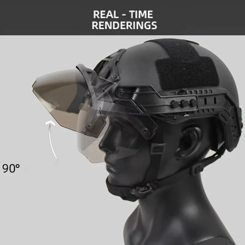 Airsoft Paintball Helmet OP Goggles Anti-Fog Riot Eye Protection Adjustable Mask