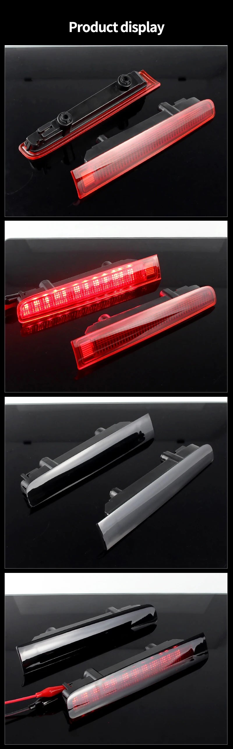 VW Transporter BARN DOOR T5 T6 Caravelle LED Third Brake Light SMOKE LENS 03-16