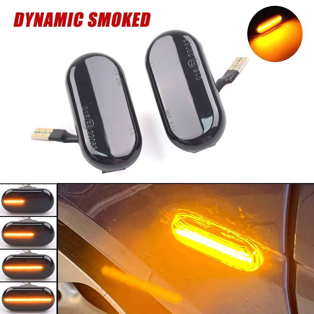 Dynamic LED Turn Signal Side Marker Light for Nissan Navara Note Micra Qashqai