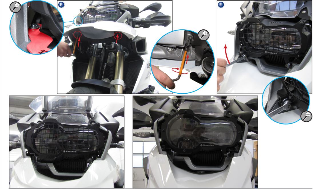 BMW Headlight Guard Protector Lens Cover R1250GS R1200GS ADV 2013-2023