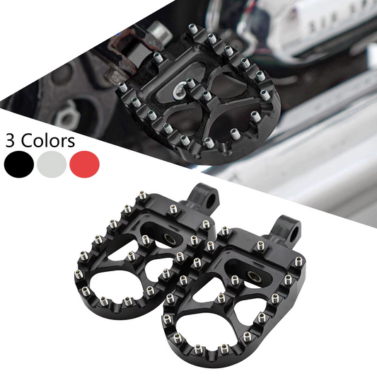 CNC Wide Fat Footpegs 360° Roating Pegs for Harley Davidson Models