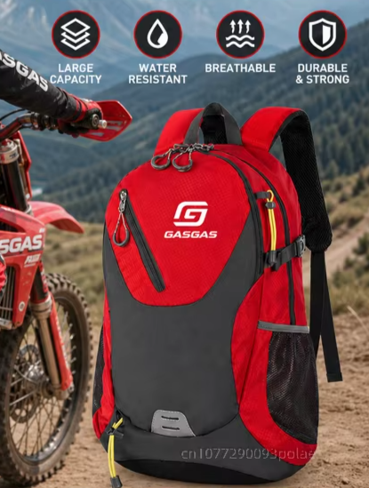 Backpack GASGAS Motorcycle Enduro MX Off Road Travel Riding Bag Commuting Gift