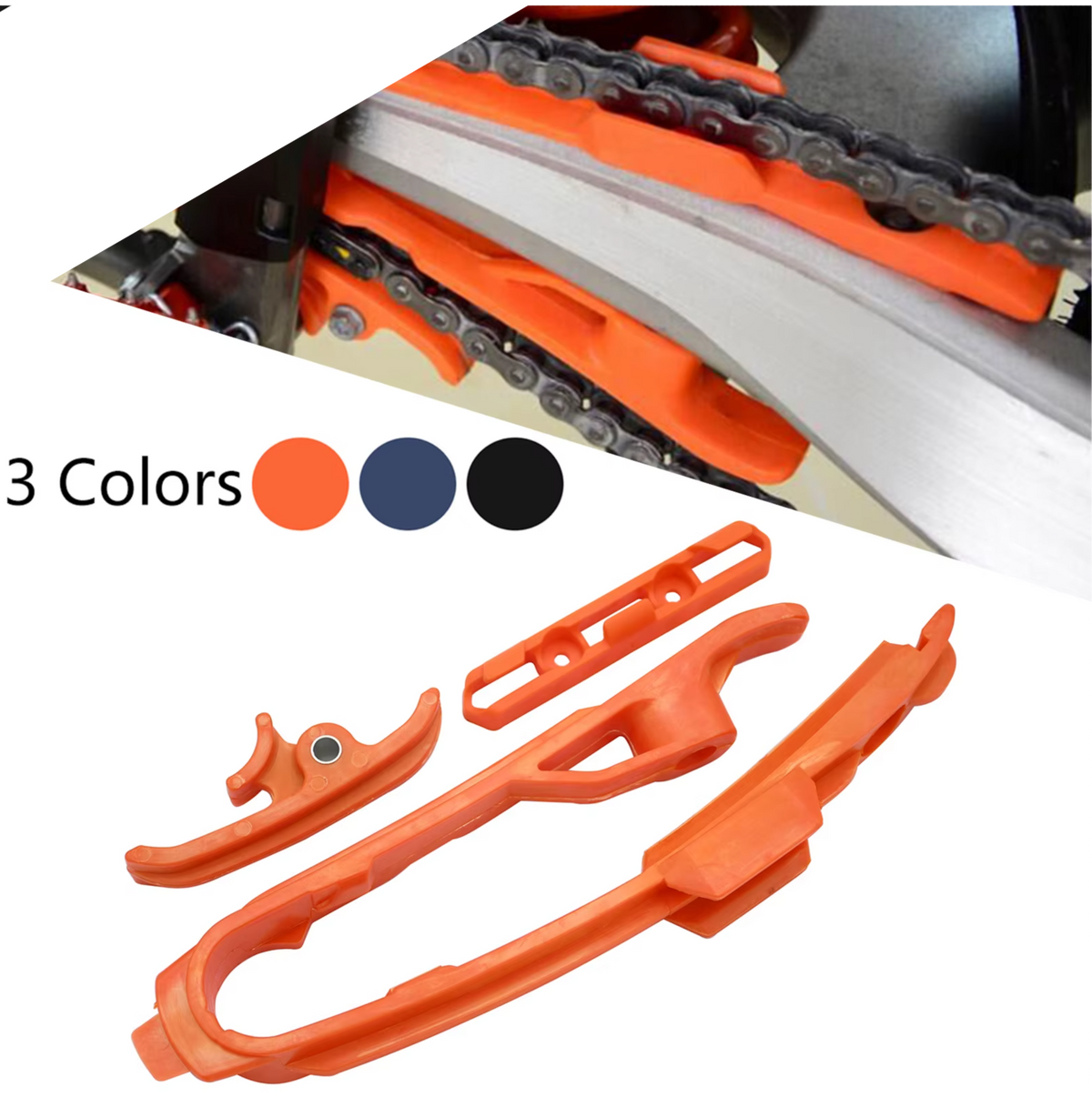 KTM SX XC XCF Chain Slider Brake Hose Clamp Guard Kit 125-690 2008-20
