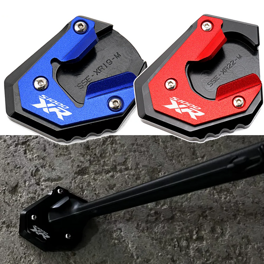 Kickstand Extension Pad Foot For BMW S1000XR 2017-2026  Valve Caps CNC Aluminum
