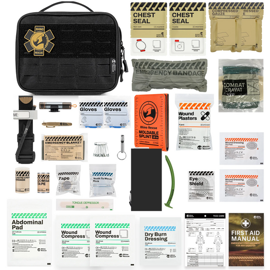 RHINO RESCUE Vehicle Emergency First Aid Kit Tourniquet MOLLE Pouch Organizer