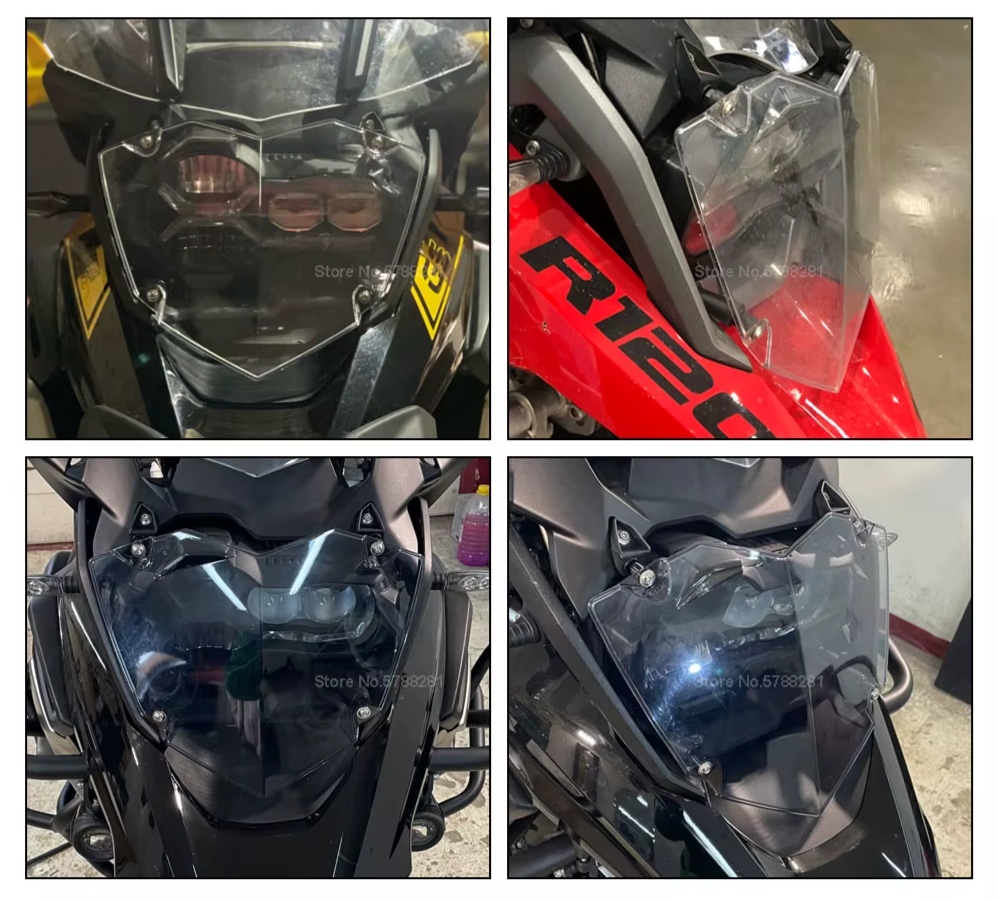 R1200GS R1250GS Headlight Guard Protector Cover BMW ADV 2013-2023 Clear or Tint
