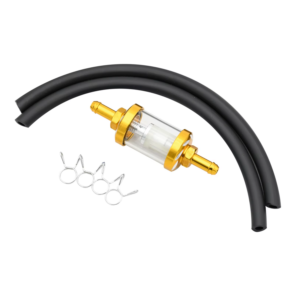 Motorcycle 8mm CNC Fuel Filter Glass Hose Kit ATV Dirt Bike Universal