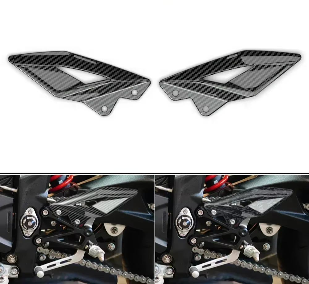 Triumph Street Triple 765R RS 2016-2024 Carbon-look Foot Pedal Heel Guard Plates