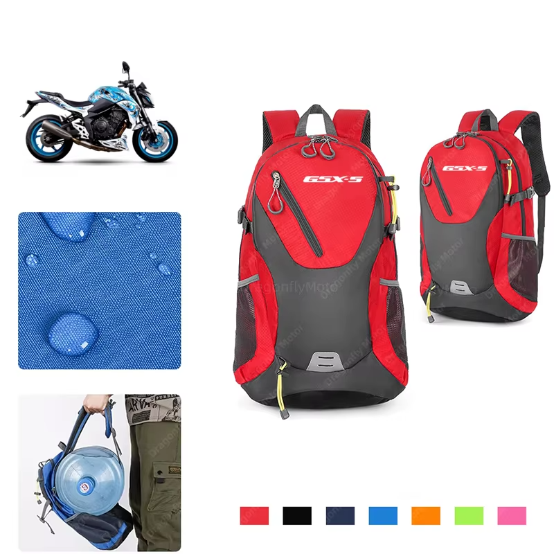 Backpack Suzuki GSX-S750 GSX-S1000 Motorcycle Travel Riding Touring Bag Gift