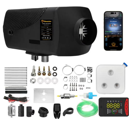 8KW 12V/24V Diesel Air Heater Bluetooth App & Remote Control for RV Camper Van