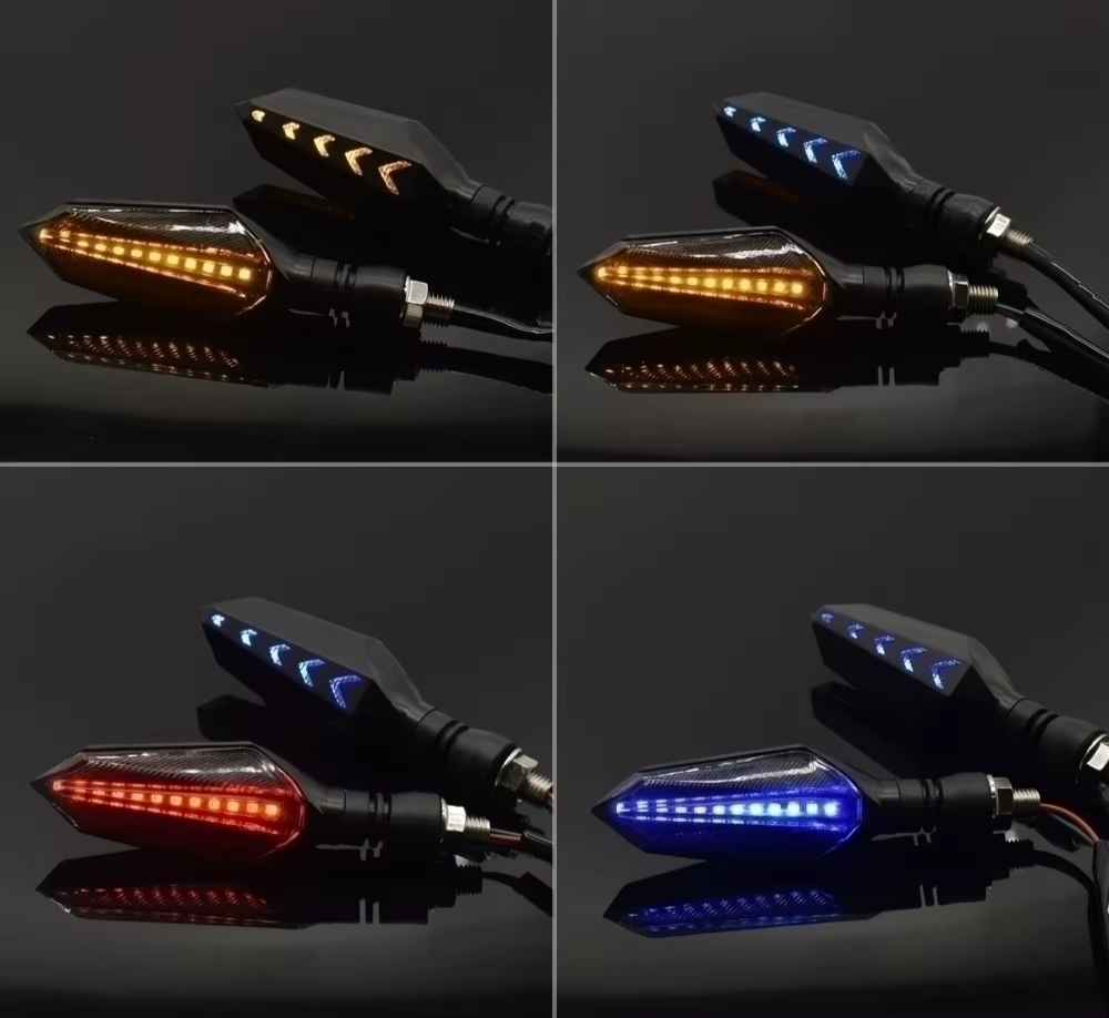 Universal Motorcycle LED Turn Signal Sequential Flowing Flash Indicator Lights