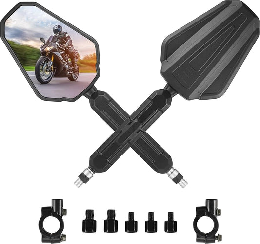 2x Adventure mirrors Honda CRF Motorcycle Ram arm 360deg adjustable Folding