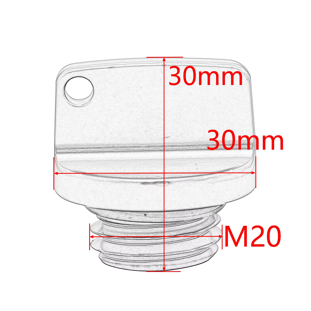 M20x2.5 Oil Filler Plug Cap for Yamaha, Honda, Ducati, Kawasaki, Suzuki & More