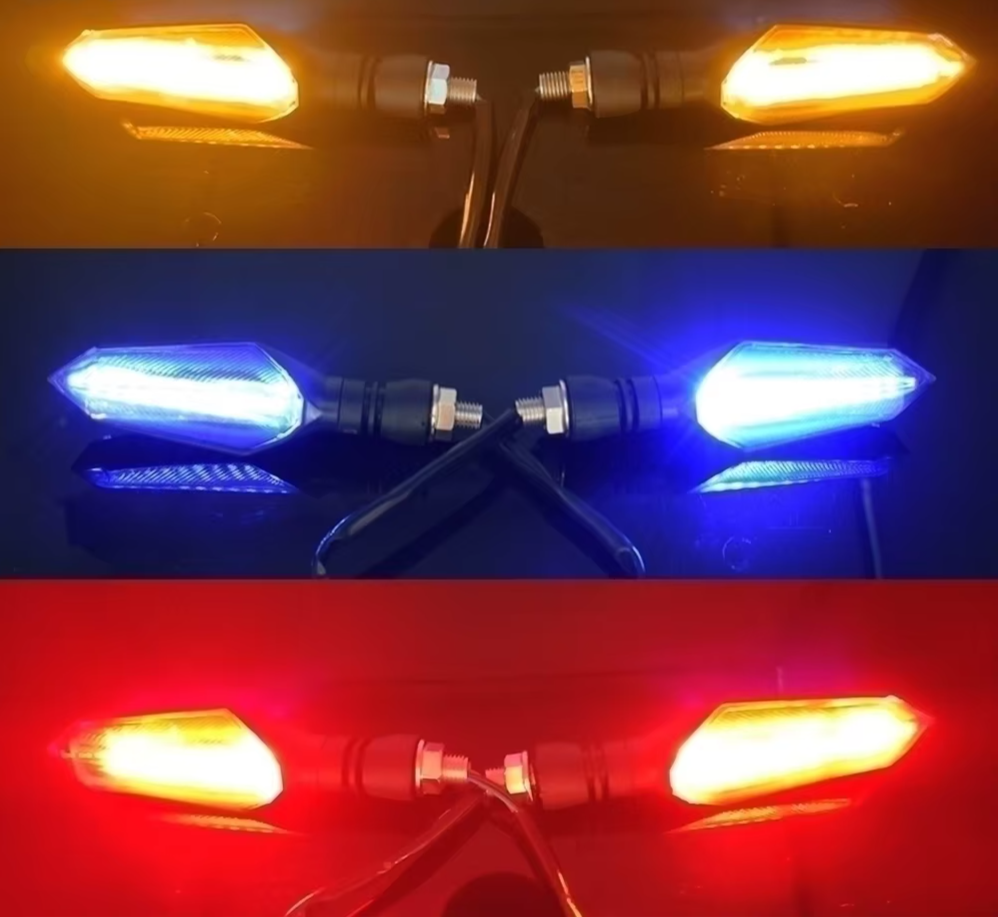 Universal Motorcycle LED Turn Signal Sequential Flowing Flash Indicator Lights