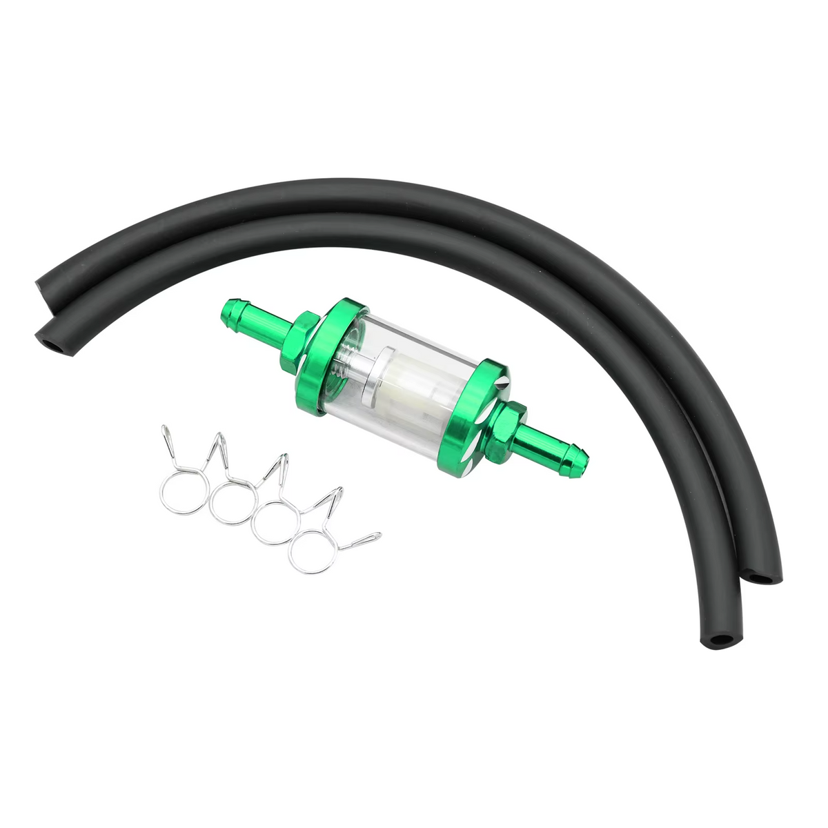 Motorcycle 8mm CNC Fuel Filter Glass Hose Kit ATV Dirt Bike Universal