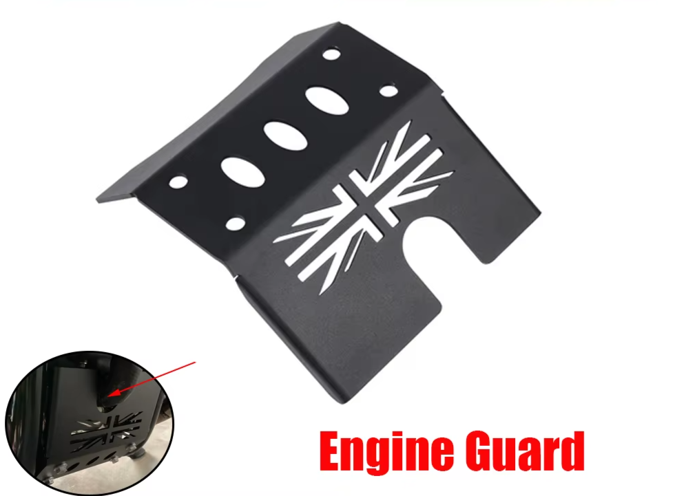 Triumph Bobber Engine Skid Plate Under Guard For Bonneville Black Chassis