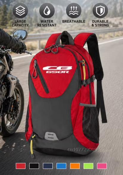 Backpack Honda CB650R Motorcycle Travel Bag Riding Touring Commuter Gift