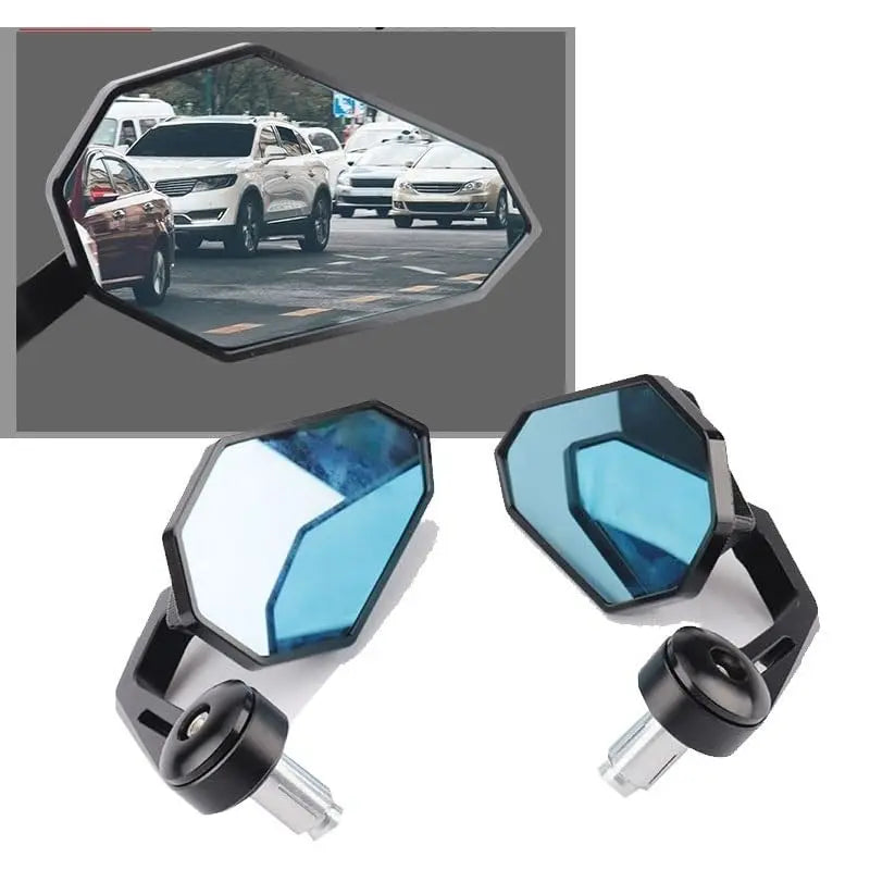 Pair Aluminium 7/8" Motorcycle Rearview Mirrors for Handlebar Universal + Yamaha