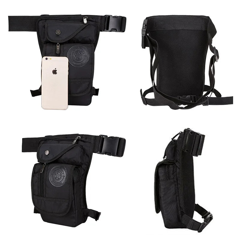 Motorcycle Leg Drop Bag Waterproof Thigh Hip Pouch Tactical Travel Pack waist