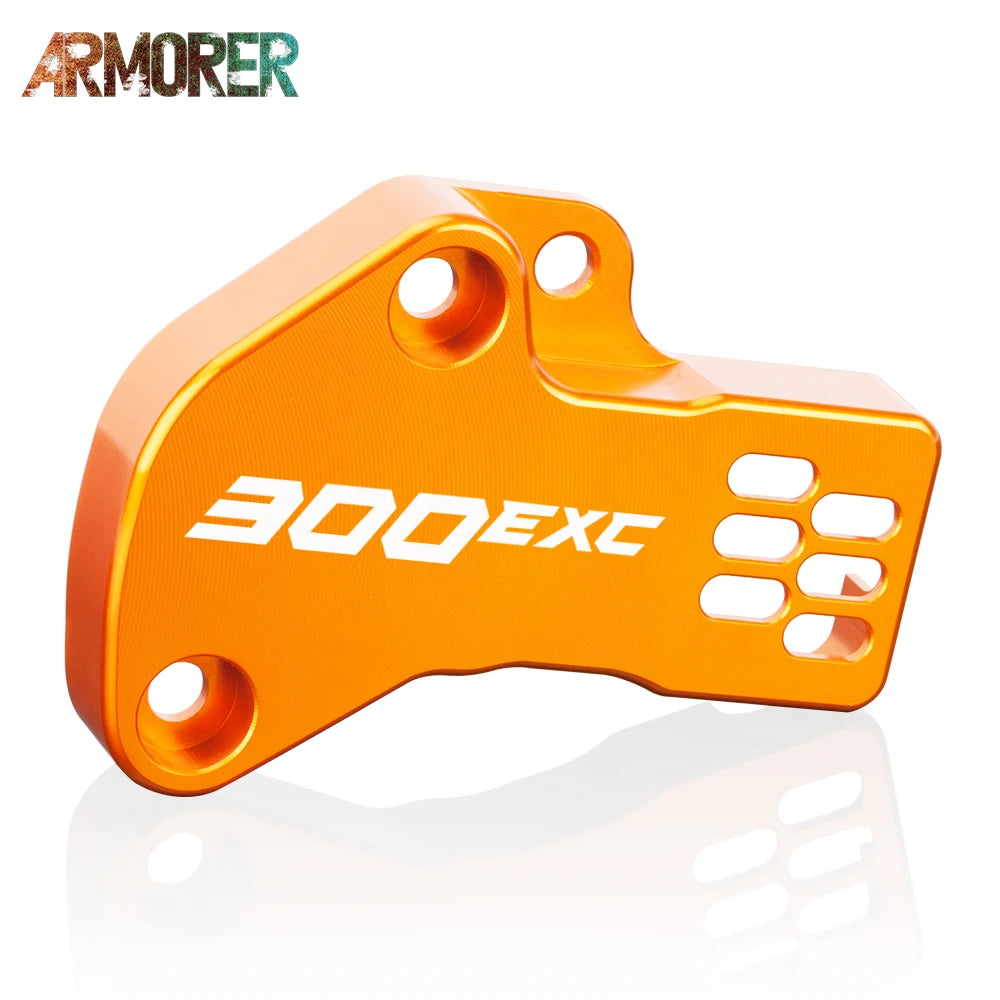 KTM 300 EXC TPI TPS Sensor Guard Protector CNC Aluminum Orange/Blue 2018-2023