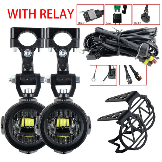 LED Auxiliary Fog spot Lights for BMW R1200GS R1250GS F800GS F850GS Adventure