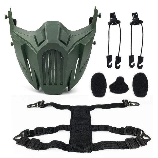 Skull Airsoft Mask Tactical Half Face Paintball CS Wargame Protective Gear