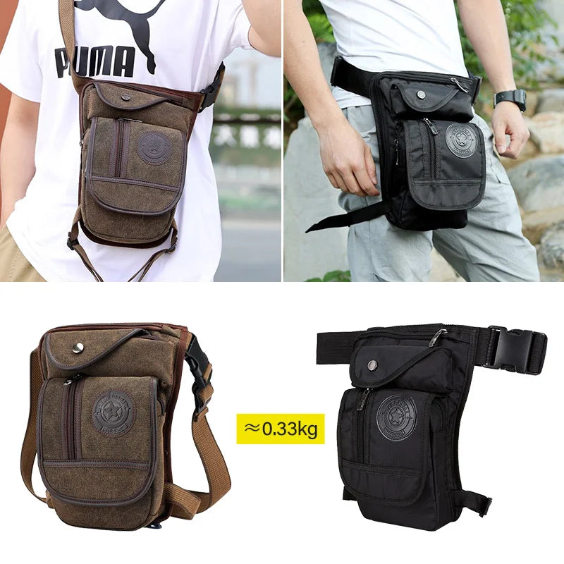 Motorcycle Leg Drop Bag Waterproof Thigh Hip Pouch Tactical Travel Pack waist