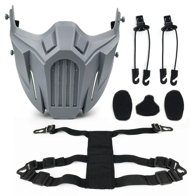 Skull Airsoft Mask Tactical Half Face Paintball CS Wargame Protective Gear
