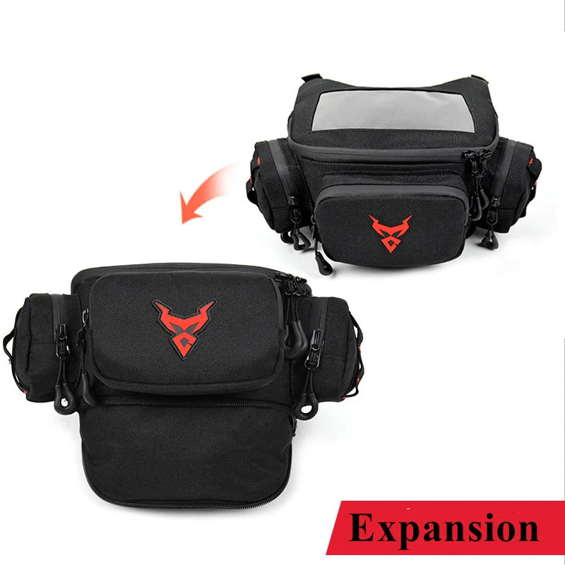 Waterproof Motorcycle Handlebar Bag Waist Bag with Touch Screen for GPS