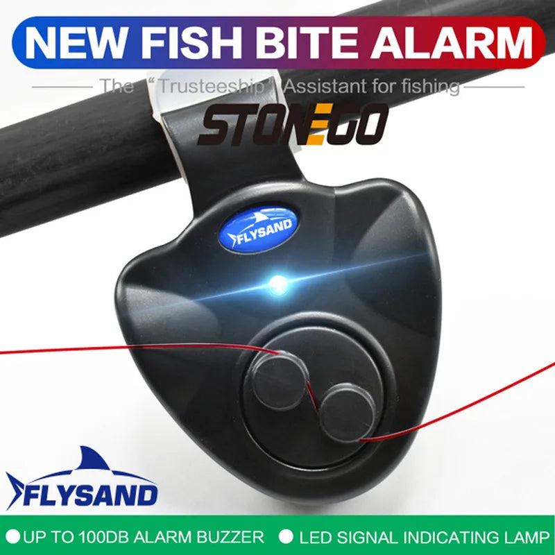 Fishing Bite Alarm with Loud Siren & LED – Night & Day Indicator With Batteries