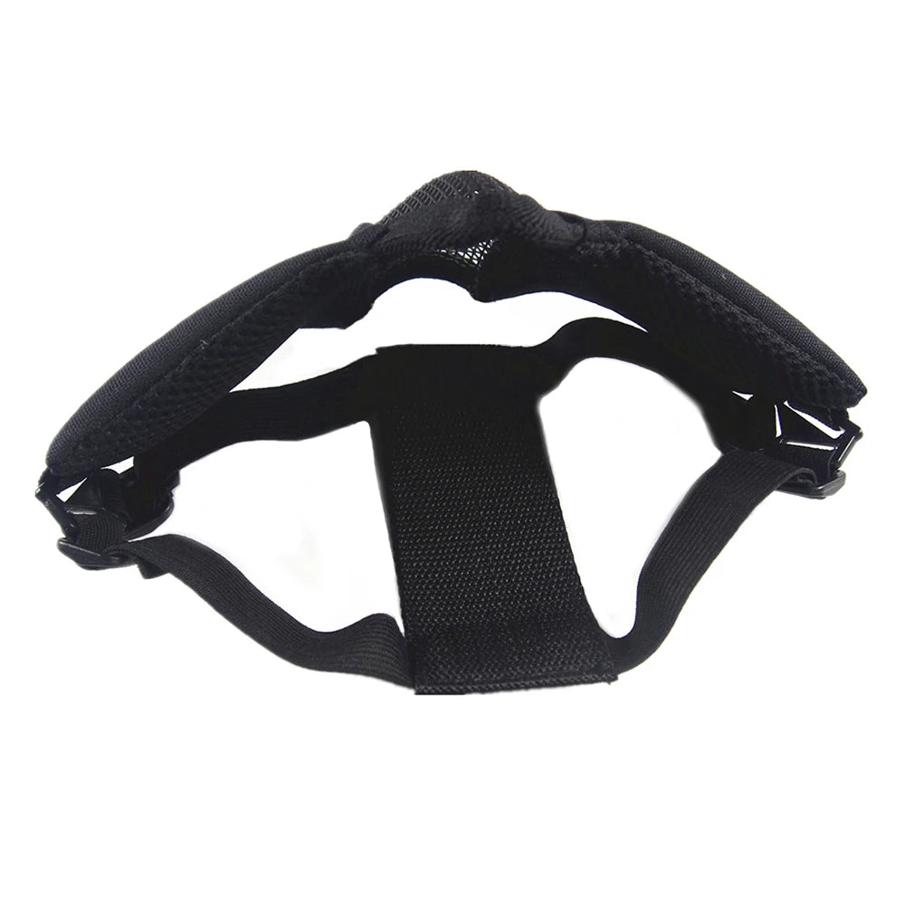 Tactical Airsoft Mask Half Face Steel Mesh Adjustable Face Protection Gear